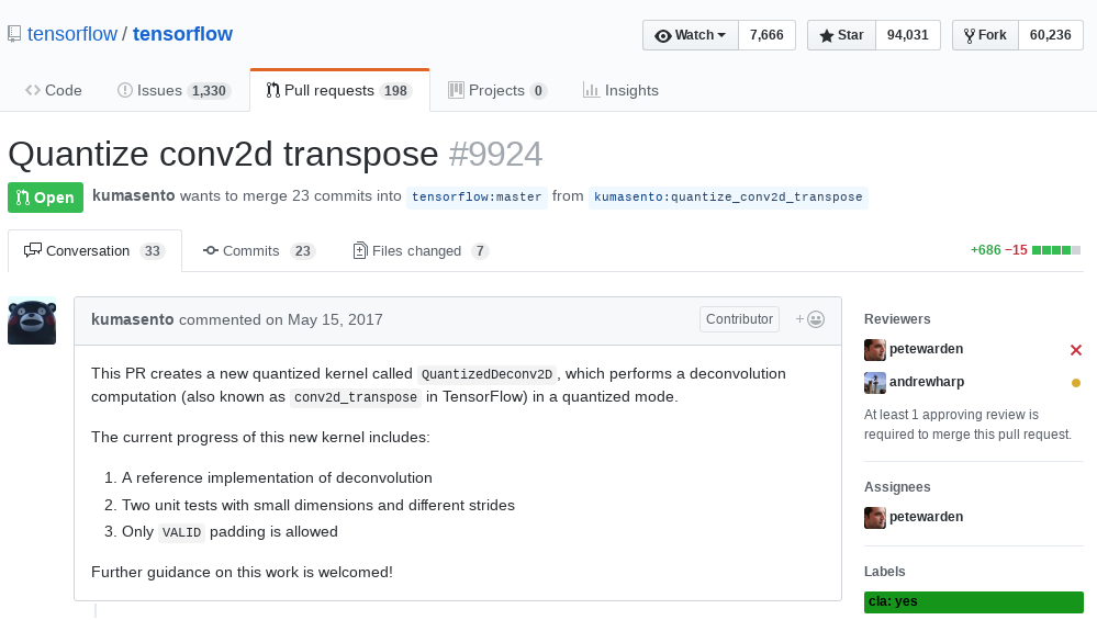 Github view of feature